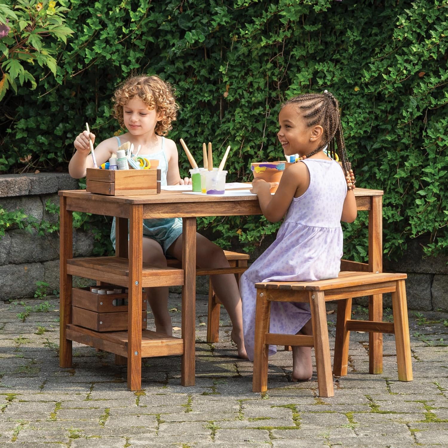 Kids Outdoor Furniture Set - Kids Outdoor Table & Bench Set