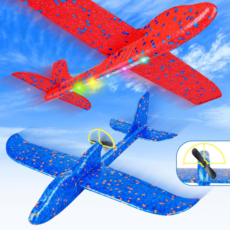 Outdoor Toys For Kids - Electric Foam Plane Glider Hand Throw