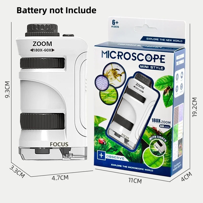Kids Outdoor Microscope - Kids STEM Science Educational Handheld Pocket