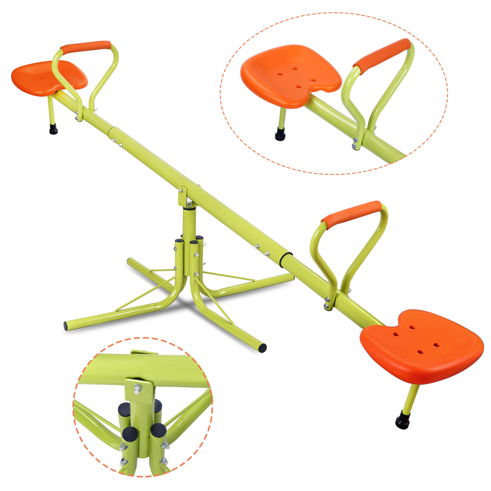 Kids Outdoor Playset - Rotation Outdoor Kids Seesaw 360 Degree