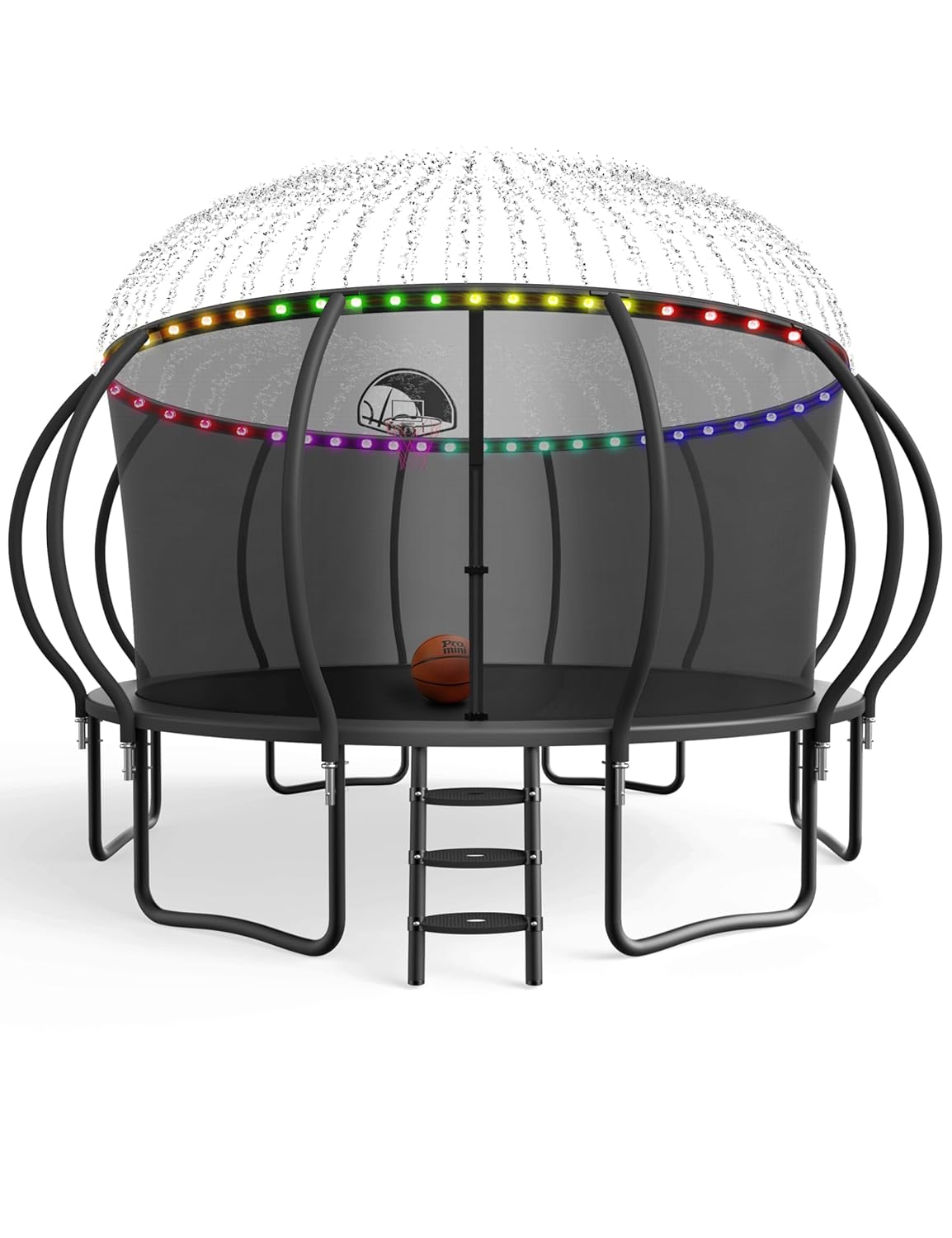 Kids Outdoor Garden - Large Outdoor Trampoline with Basketball Hoop