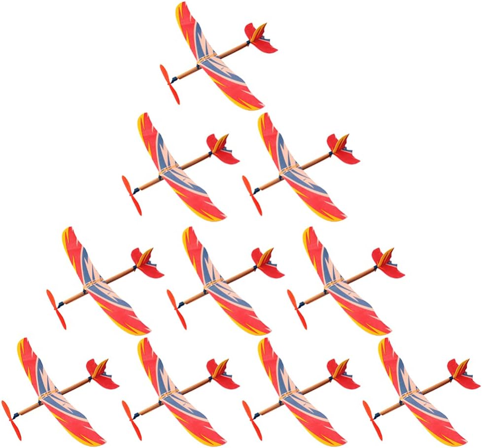Outdoor Toys For Kids - 5/10Pcs Rubber Band Powered Airplane Model