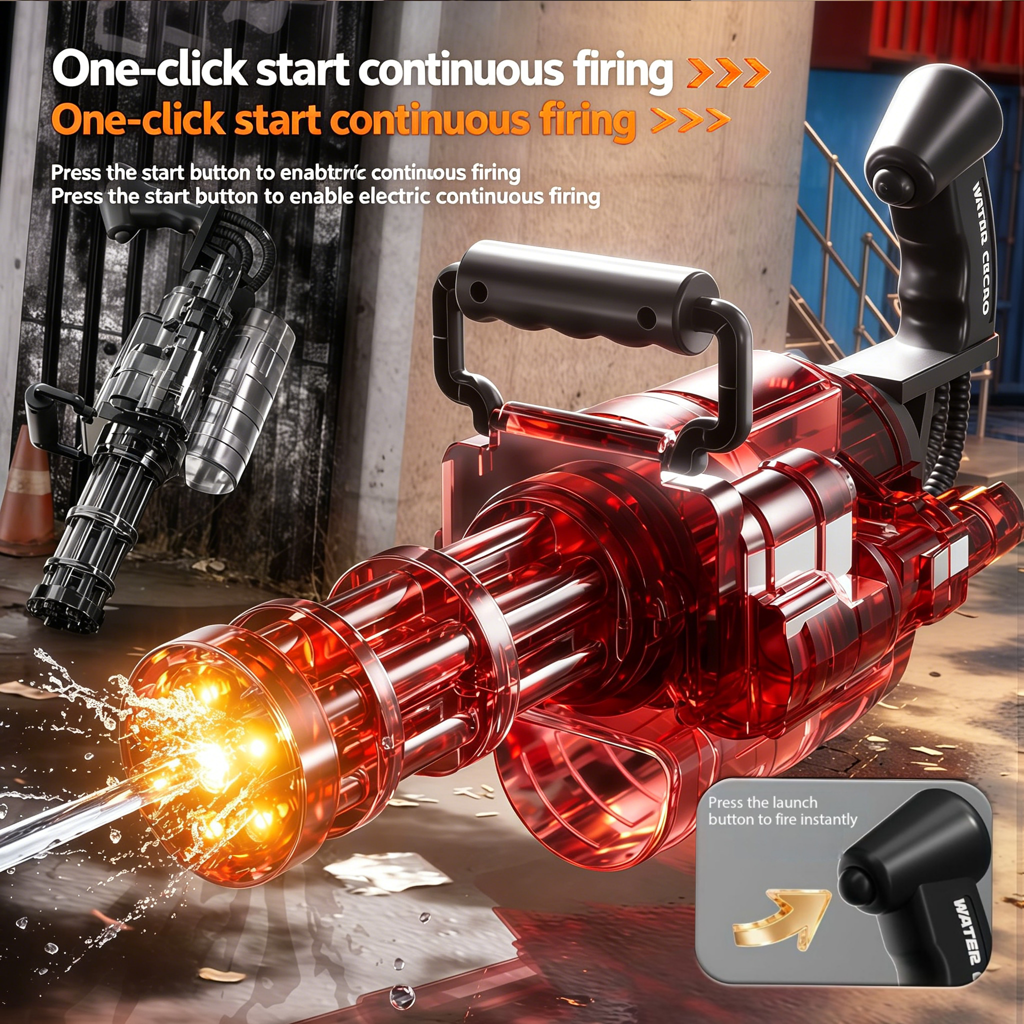 Kids Outdoor Water Play - Children Simulated Firing Electric Water Gun