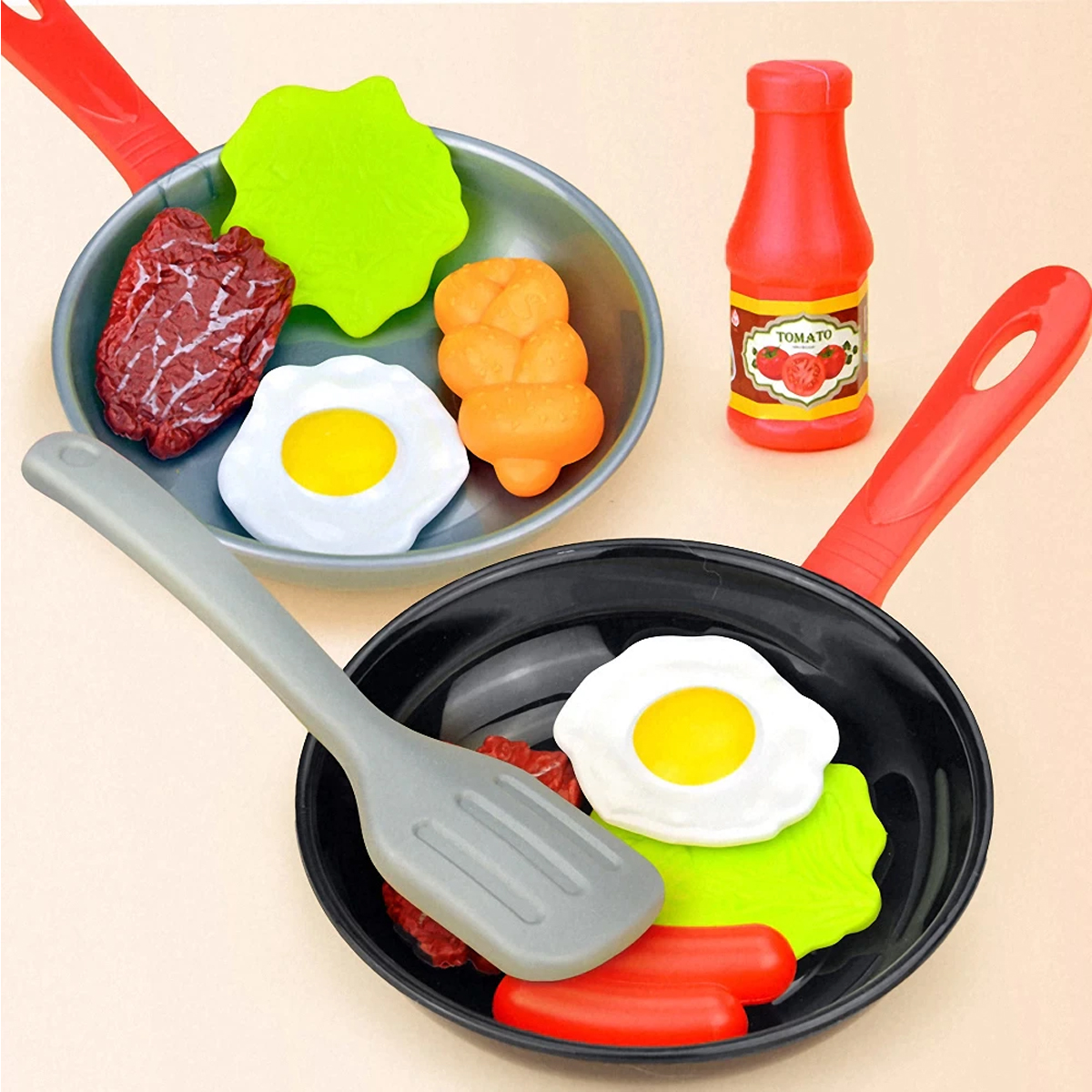Kids Outdoor Kitchen - 8PCS Kitchen Food Toys for Kids
