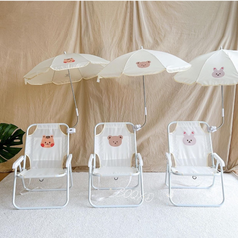 Kids Outdoor Lounge Chair - Teddy Bear Pattern Kids Lounge Chair