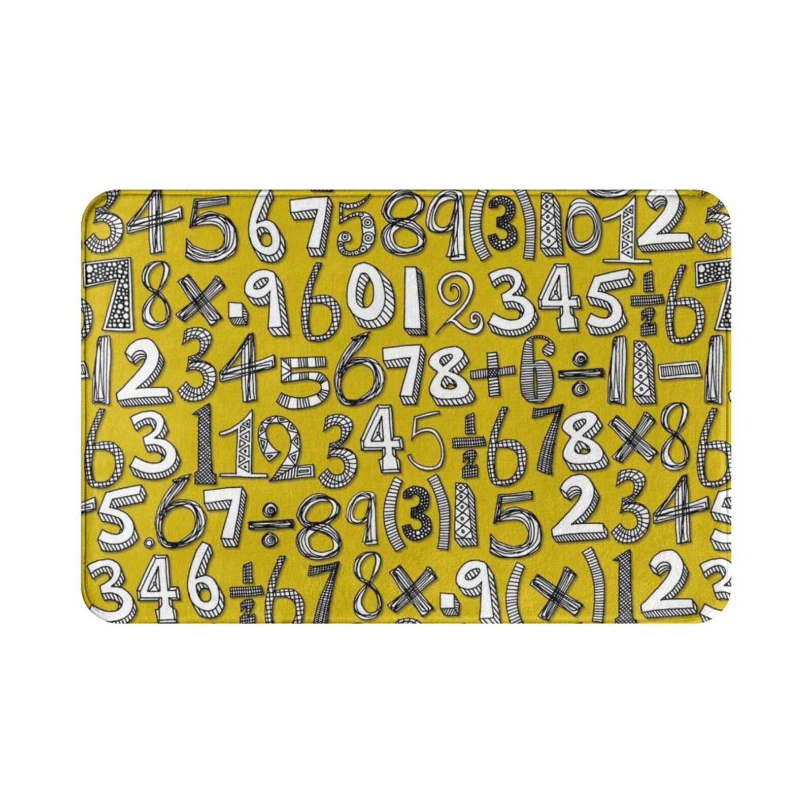 Math Doodle Yellow Carpet Mat  - Kids Outdoor Floor Cushions avis et prix