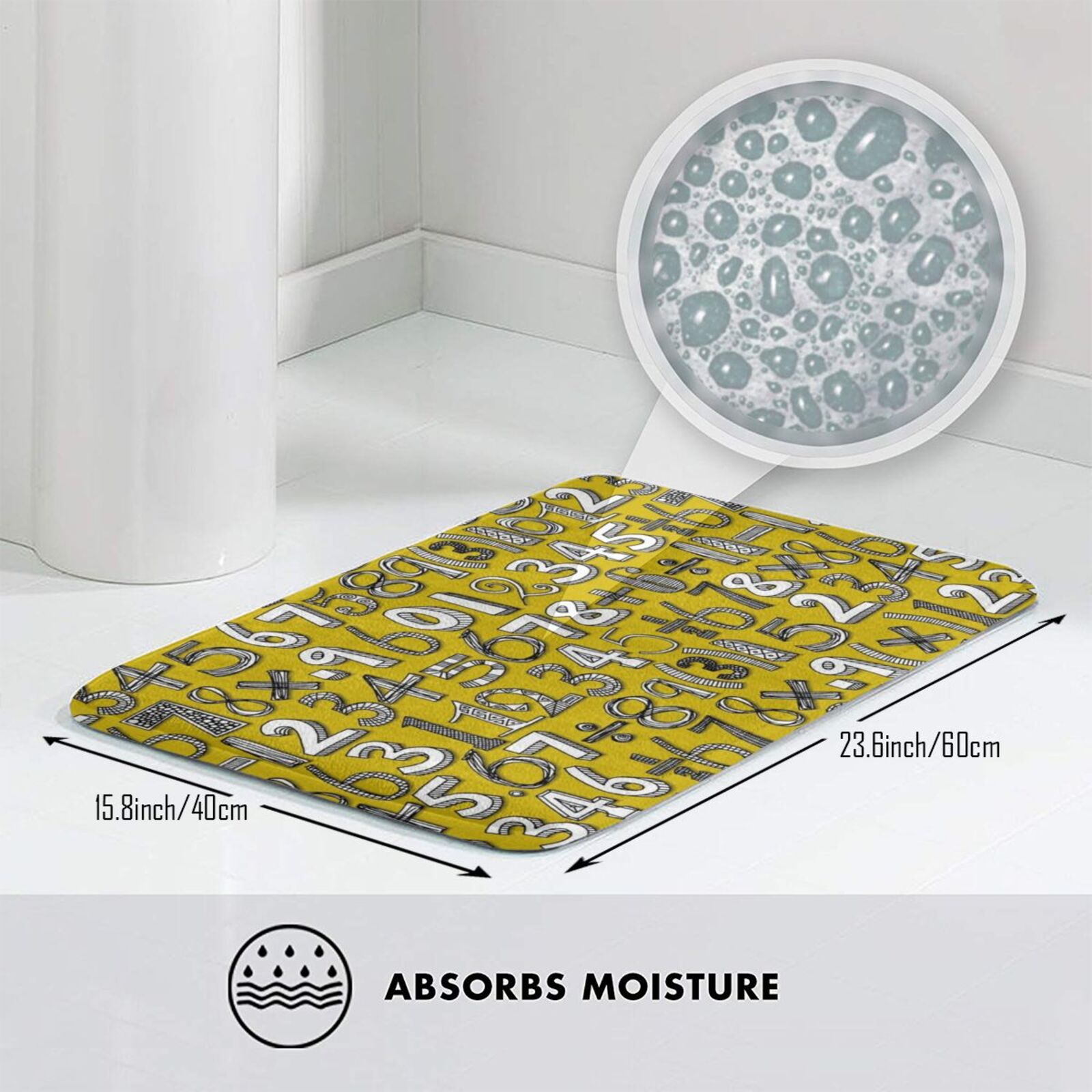 Math Doodle Yellow Carpet Mat  - Kids Outdoor Floor Cushions avis et prix