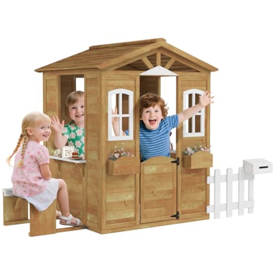 Outdoor playhouse for kids age - Kids Outdoor Wooden Playhouse avis et prix