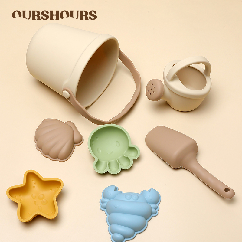 7Pcs Kids Silicone Beach Toys  - Kids Outdoor Toy Storage avis et prix