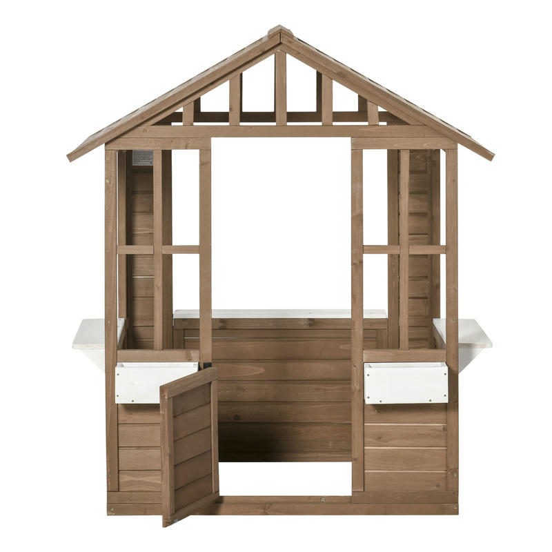 Outsunny Kids Wooden Playhouse - Kids Outdoor Wooden Playhouse avis et prix