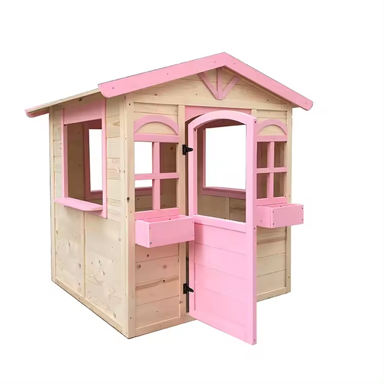 Hot Selling Play House Outdoor - Kids Outdoor Wooden Playhouse avis et prix