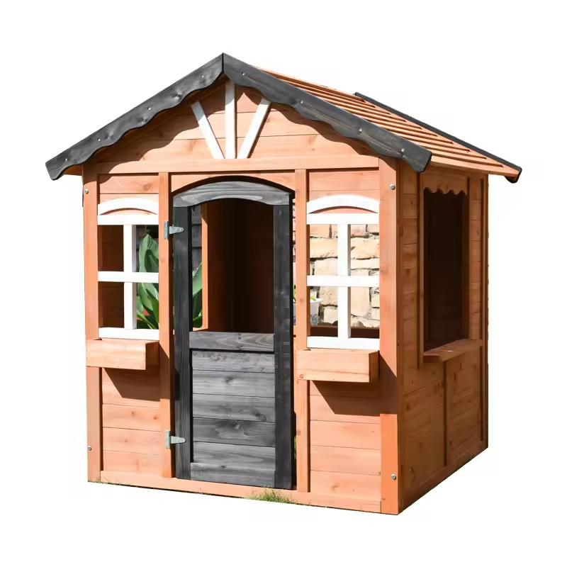 Hot Selling Play House Outdoor - Kids Outdoor Wooden Playhouse avis et prix