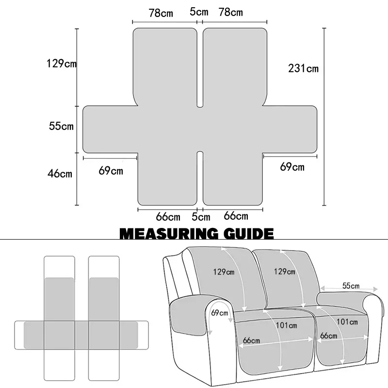 1/2/3 Seater Recliner Sofa Cov - Kids Outdoor Lounge Chair avis et prix
