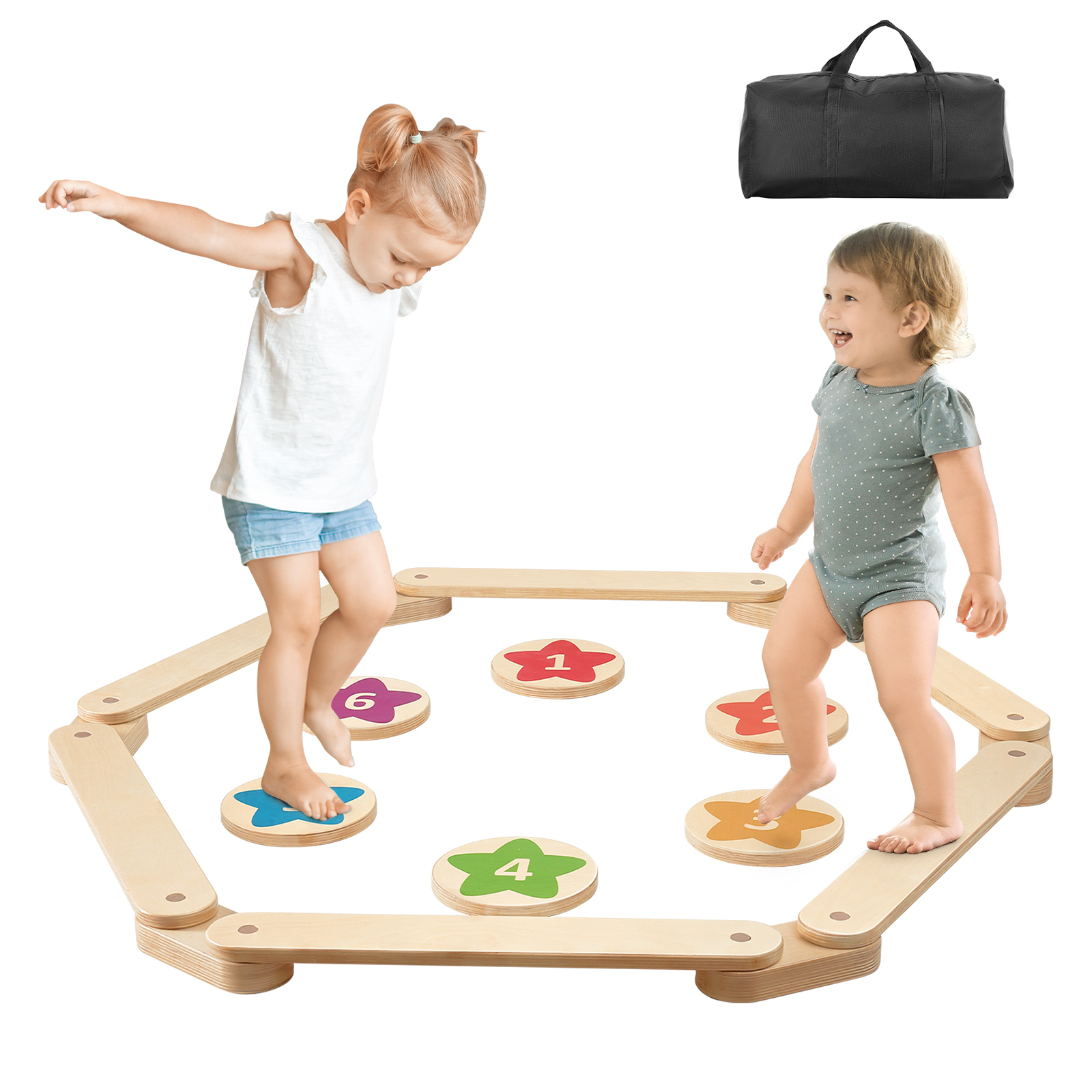 SucceBuy 6PCS Kids Balance Bea - Kids Outdoor Balance Beam avis et prix