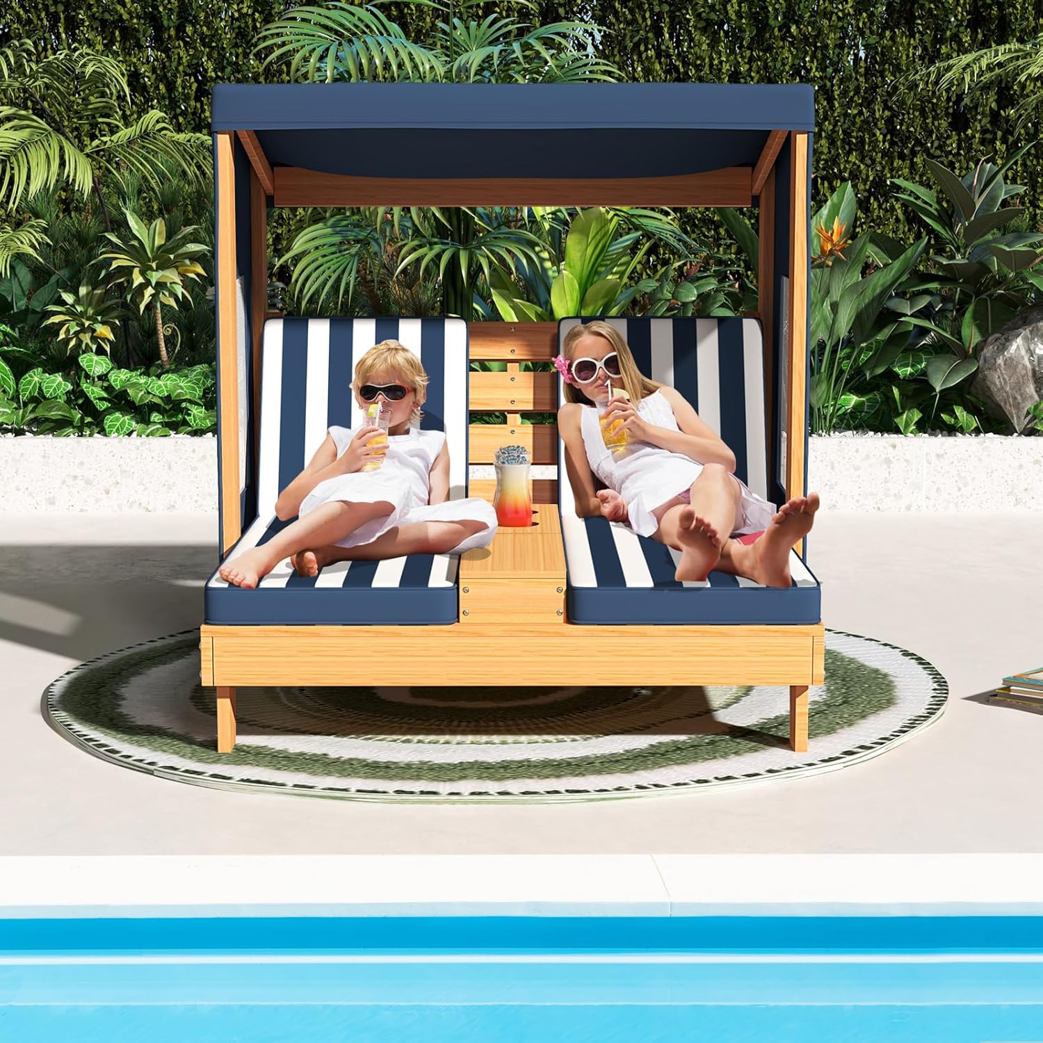 Kids Double Chaise Lounge Outd - Kids Outdoor Lounge Chair avis et prix
