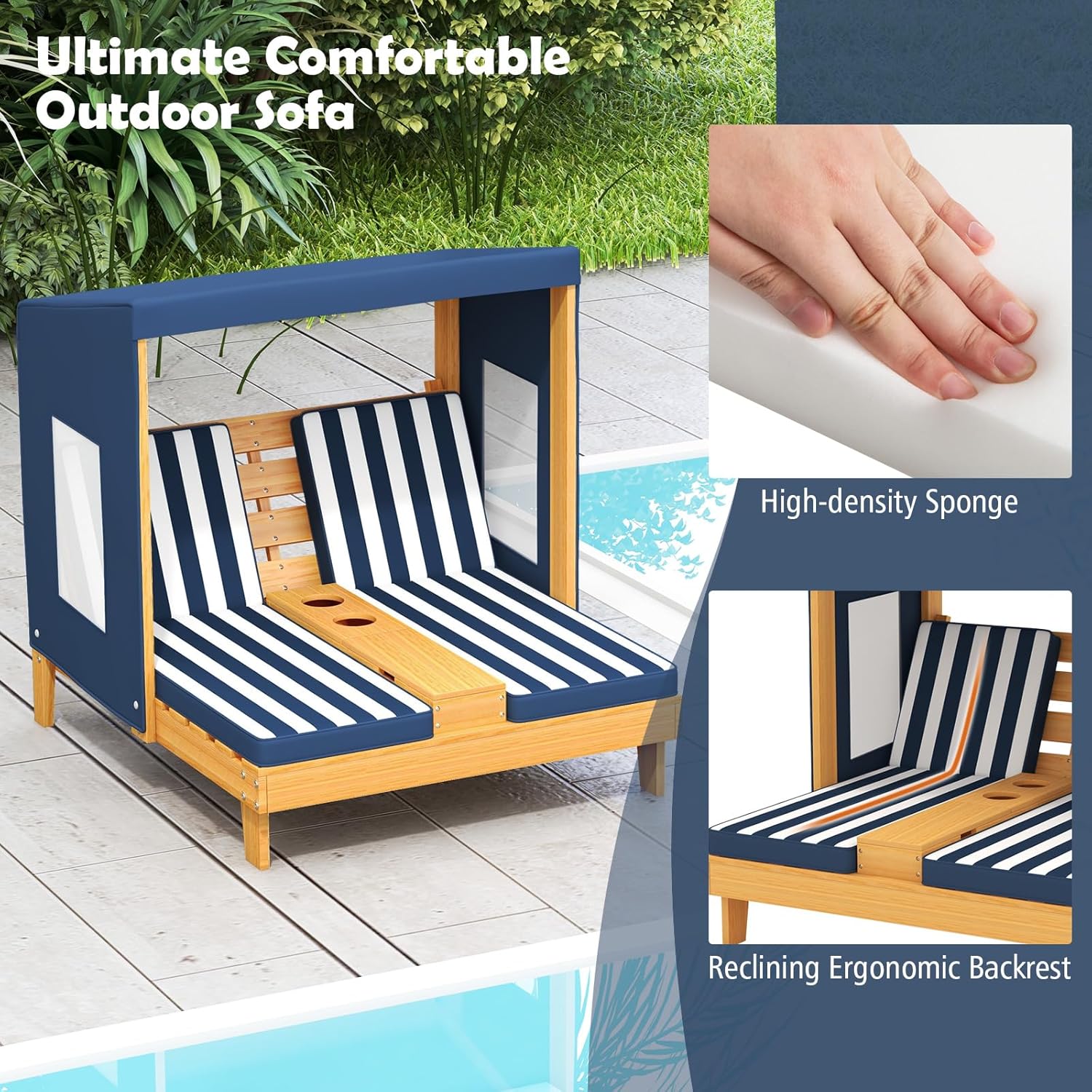 Kids Double Chaise Lounge Outd - Kids Outdoor Lounge Chair avis et prix
