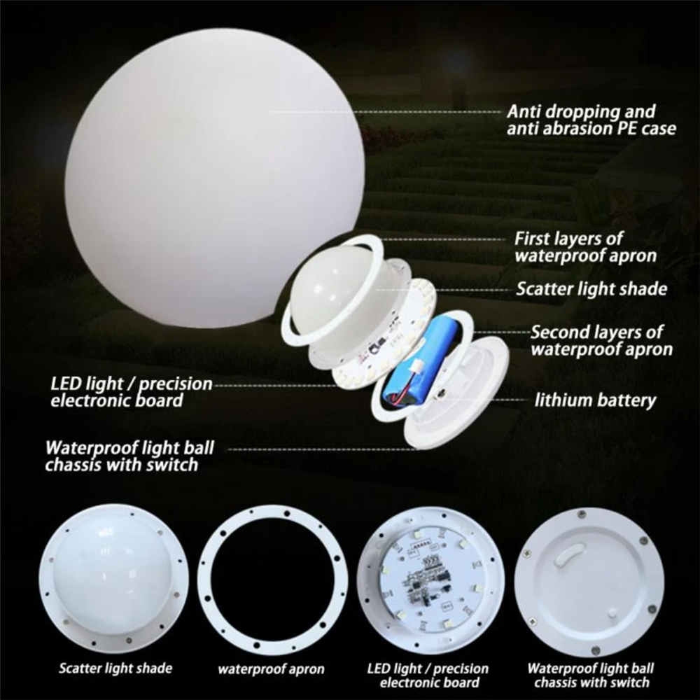 Rechargeable LED Glowing Ball  - Kids Outdoor Garden avis et prix