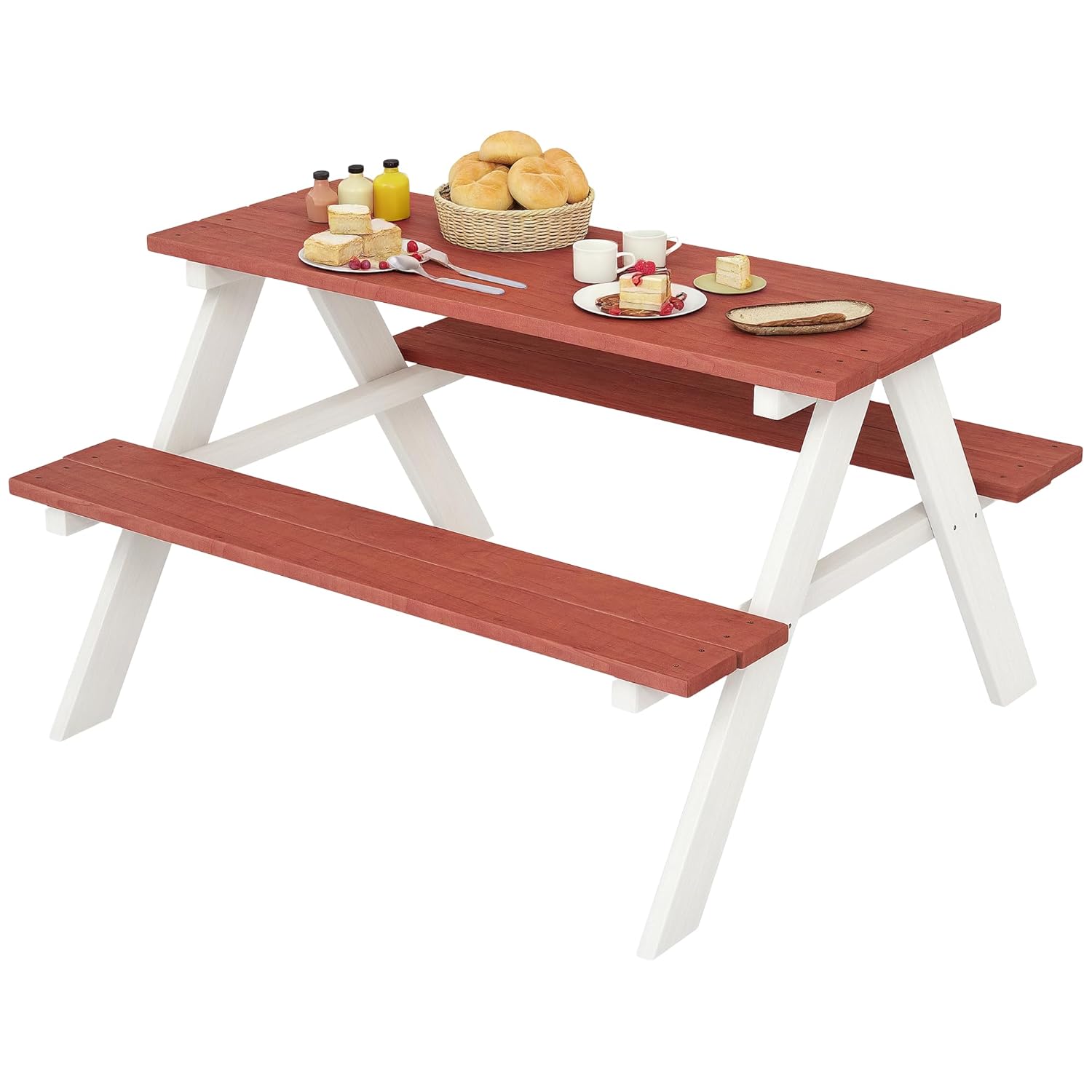 Kids Picnic Table Set, Wooden  - Kids Outdoor Furniture Set avis et prix