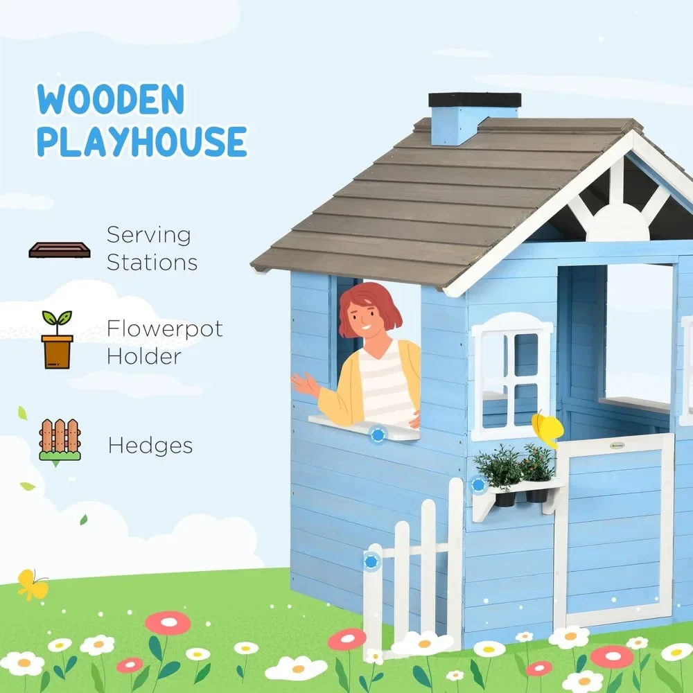 Playhouse For Kids Outdoor Cou - Kids Outdoor Wooden Playhouse avis et prix