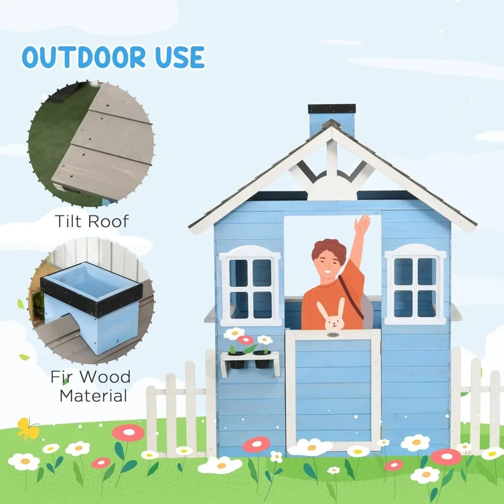 Playhouse For Kids Outdoor Cou - Kids Outdoor Wooden Playhouse avis et prix