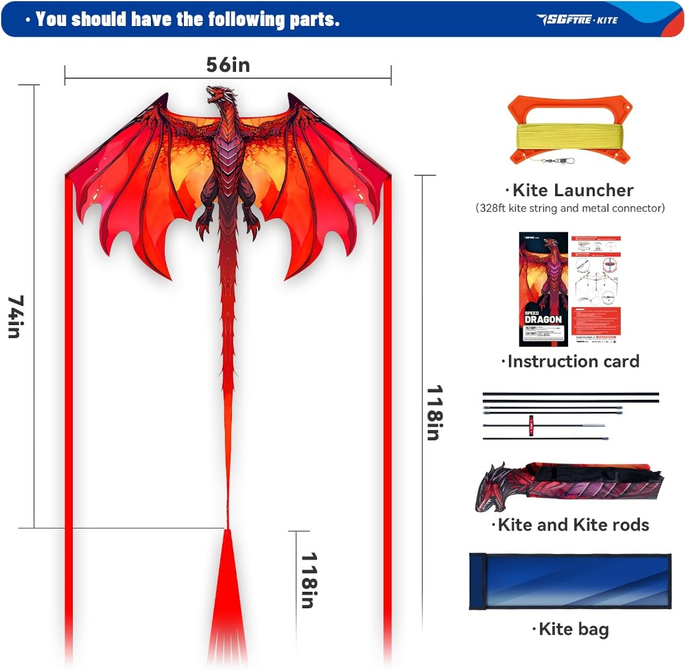 Complete Kite with Handle, Lin - Kite Easy Fly Kids avis et prix