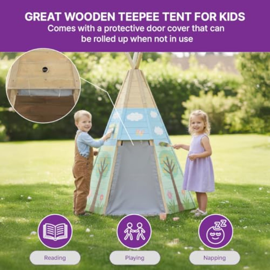Outdoor wooden teepee tent for - Kids Outdoor Teepee avis et prix