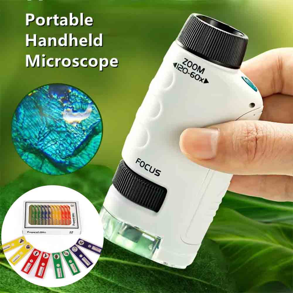 60-120x Mini Pocket Microscope - Kids Outdoor Microscope avis et prix