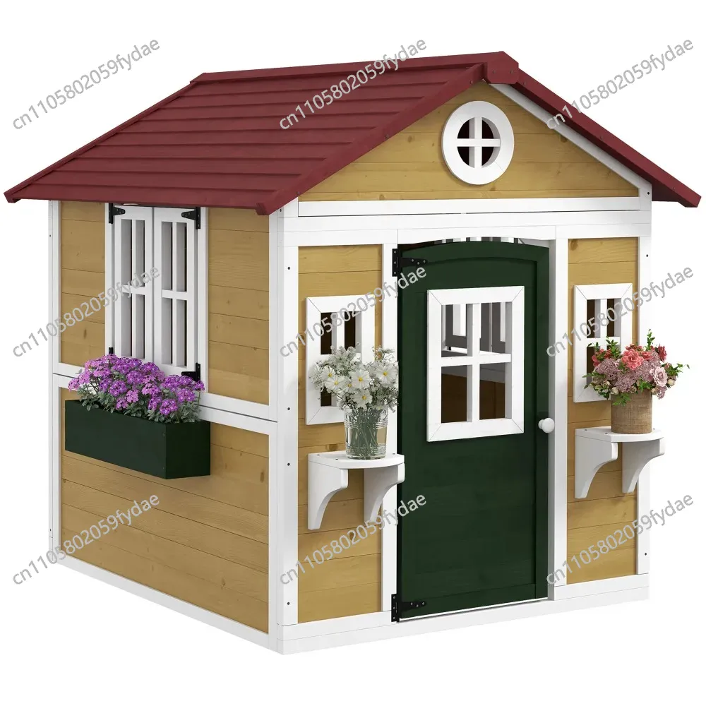 Outdoor Kids Playhouse, Wooden - Kids Outdoor Wooden Playhouse avis et prix