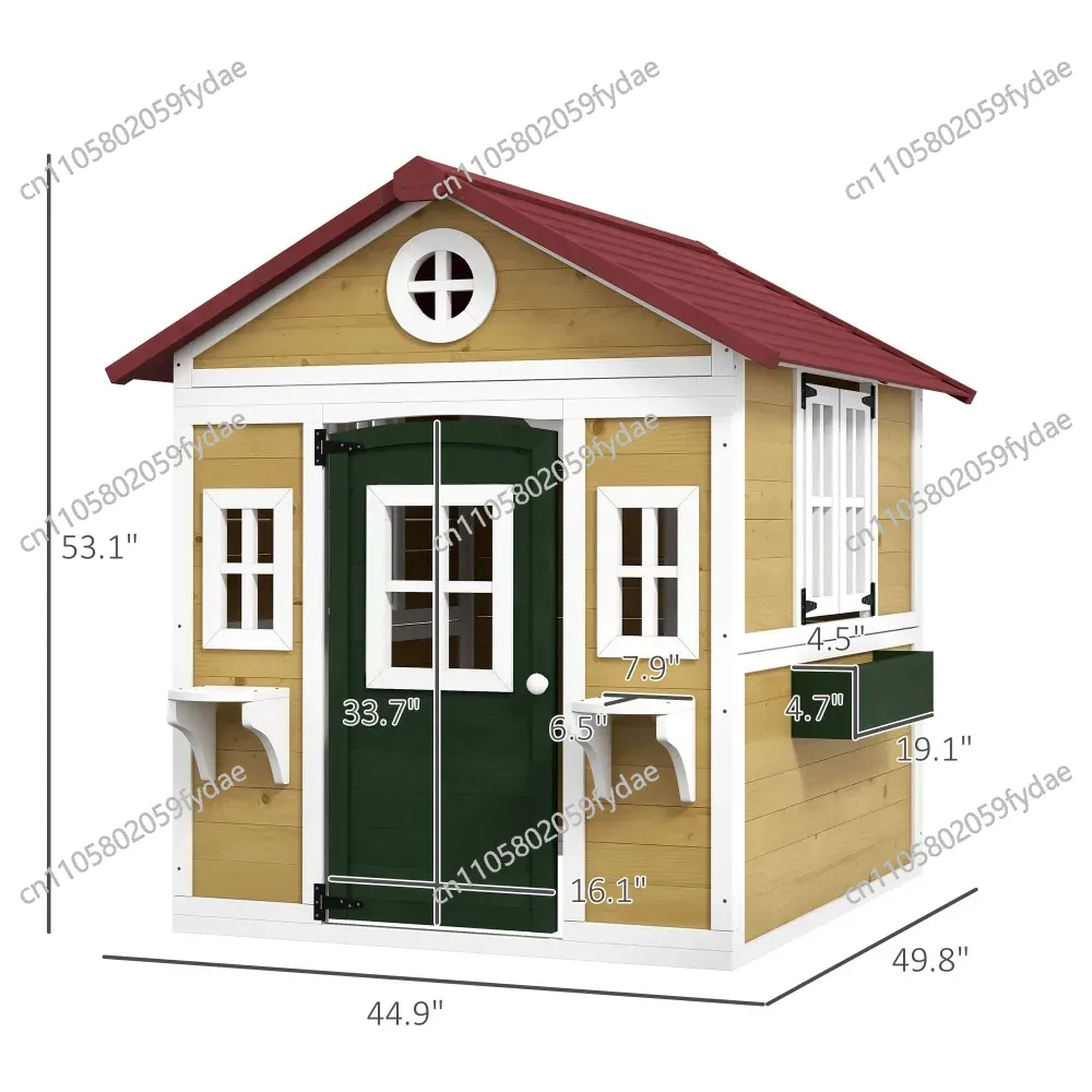 Outdoor Kids Playhouse, Wooden - Kids Outdoor Wooden Playhouse avis et prix
