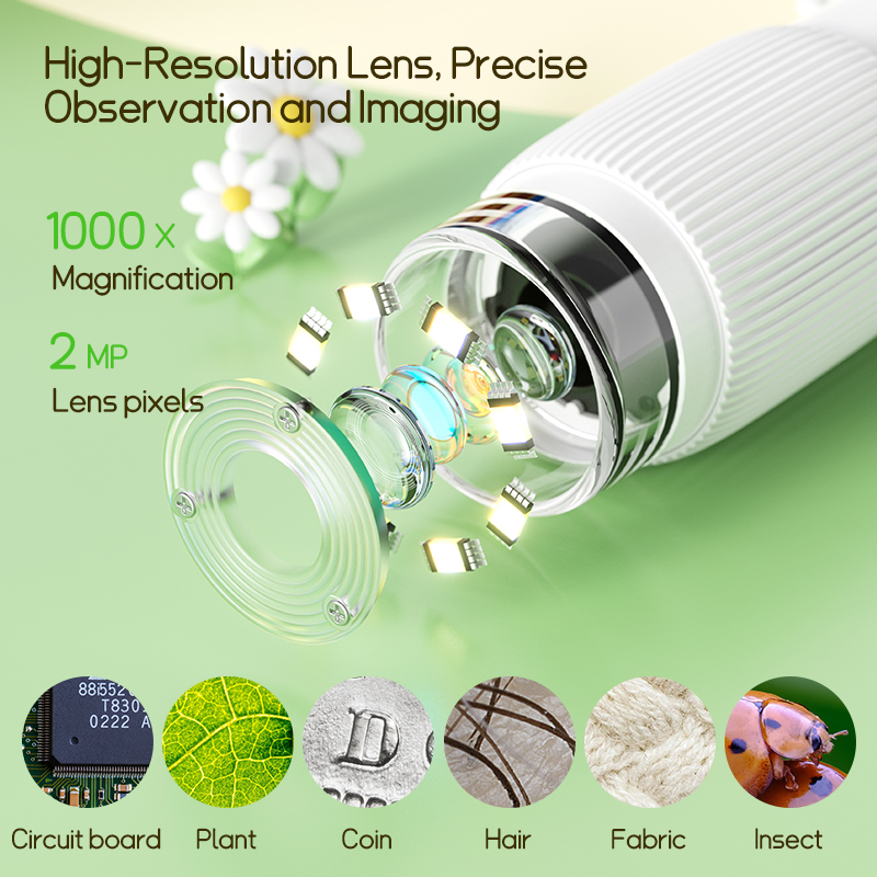 2.0 Inch Mini Pocket Microscop - Kids Outdoor Microscope avis et prix