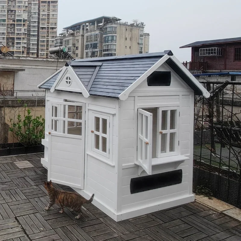 -Wood Kids Play House Wooden C - Kids Outdoor Wooden Playhouse avis et prix