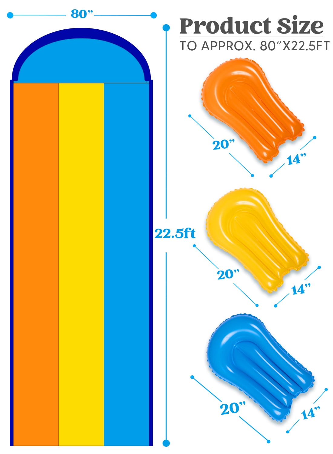22.5 Ft Triple Water Slide Wit - Outdoor Kid Friendly avis et prix