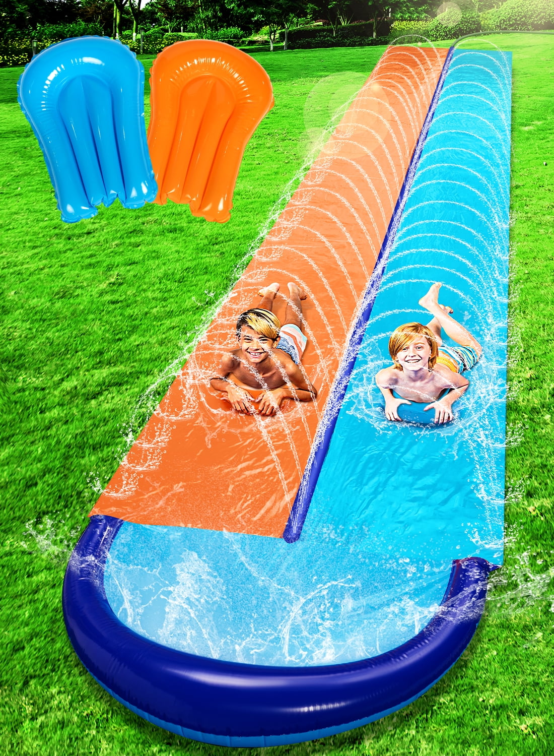 22.5 Ft Triple Water Slide Wit - Outdoor Kid Friendly avis et prix