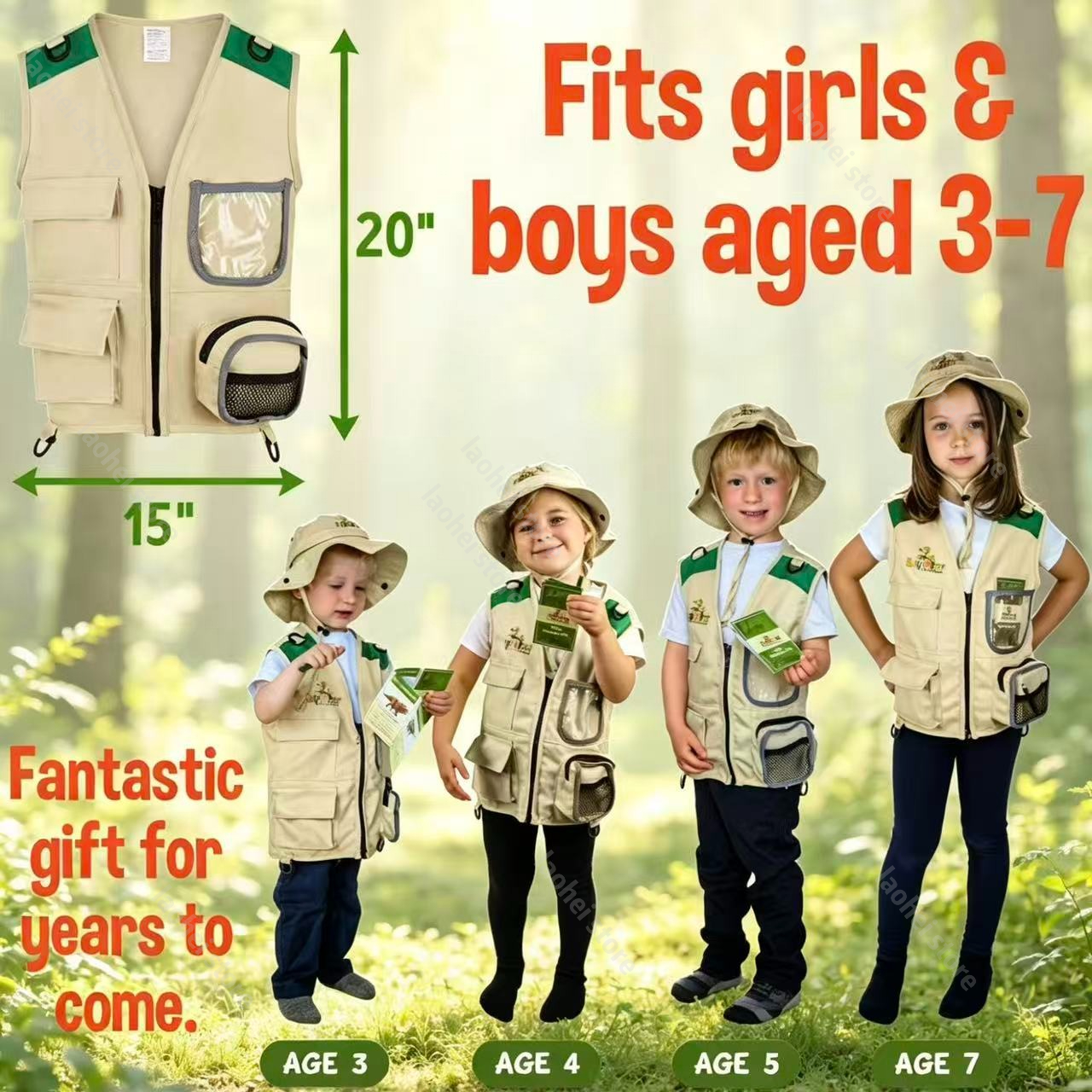 Kids Explorer Vest and Hat Cos - Kids Outdoor Playset avis et prix