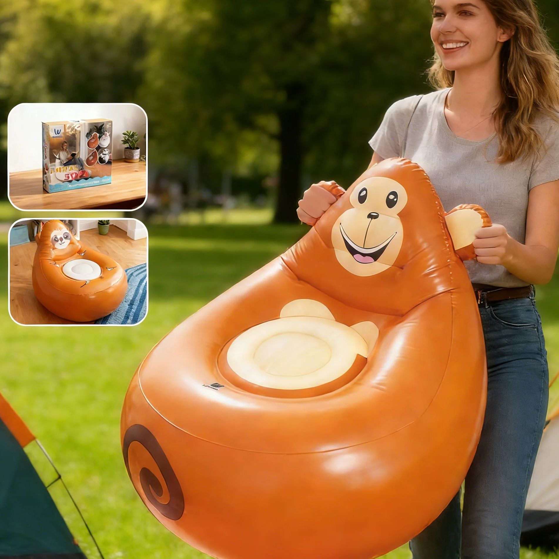 Inflatable Lazy Sofa Kids Cart - Kids Outdoor Lounge Chair avis et prix