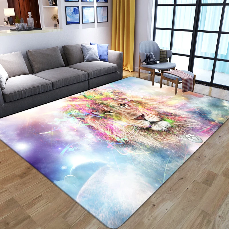Cartoon Animal Lion 3D Carpets - Kids Outdoor Floor Cushions avis et prix