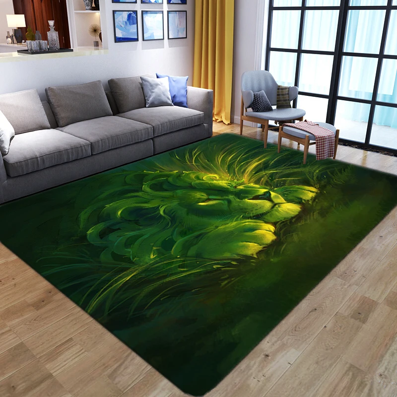 Cartoon Animal Lion 3D Carpets - Kids Outdoor Floor Cushions avis et prix