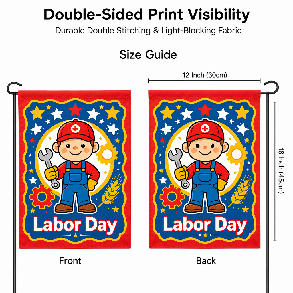 Labor Day Garden Flag Cute Car - Kids Outdoor Garden avis et prix