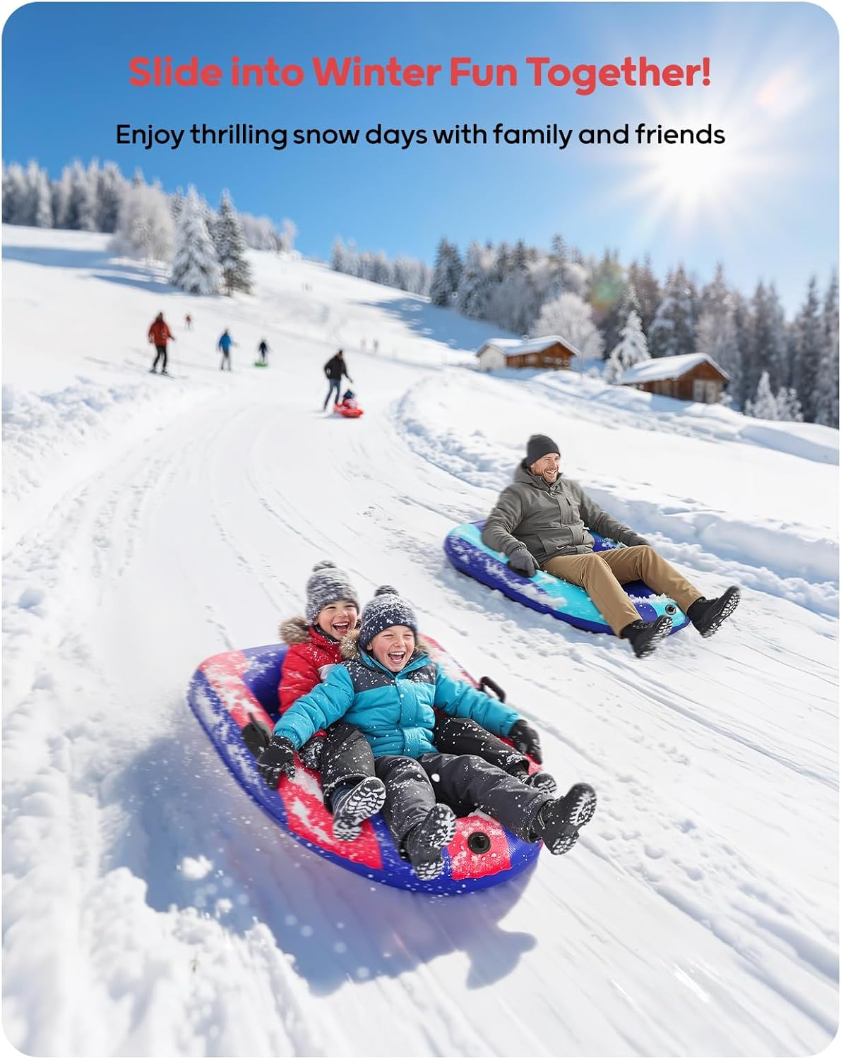 QPAU Inflatable PVC Snow Sled  - Outdoor Toys For Kids avis et prix