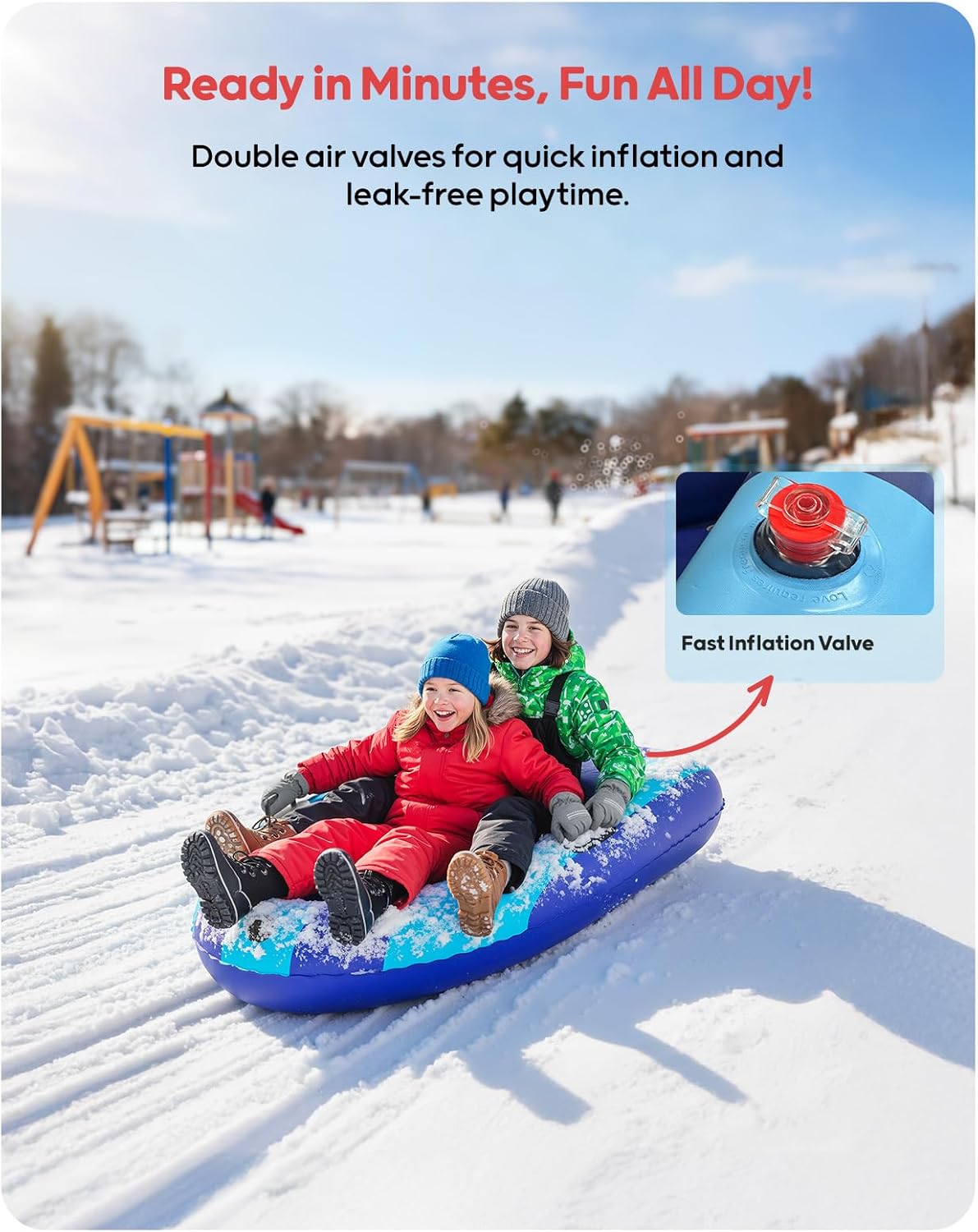 QPAU Inflatable PVC Snow Sled  - Outdoor Toys For Kids avis et prix
