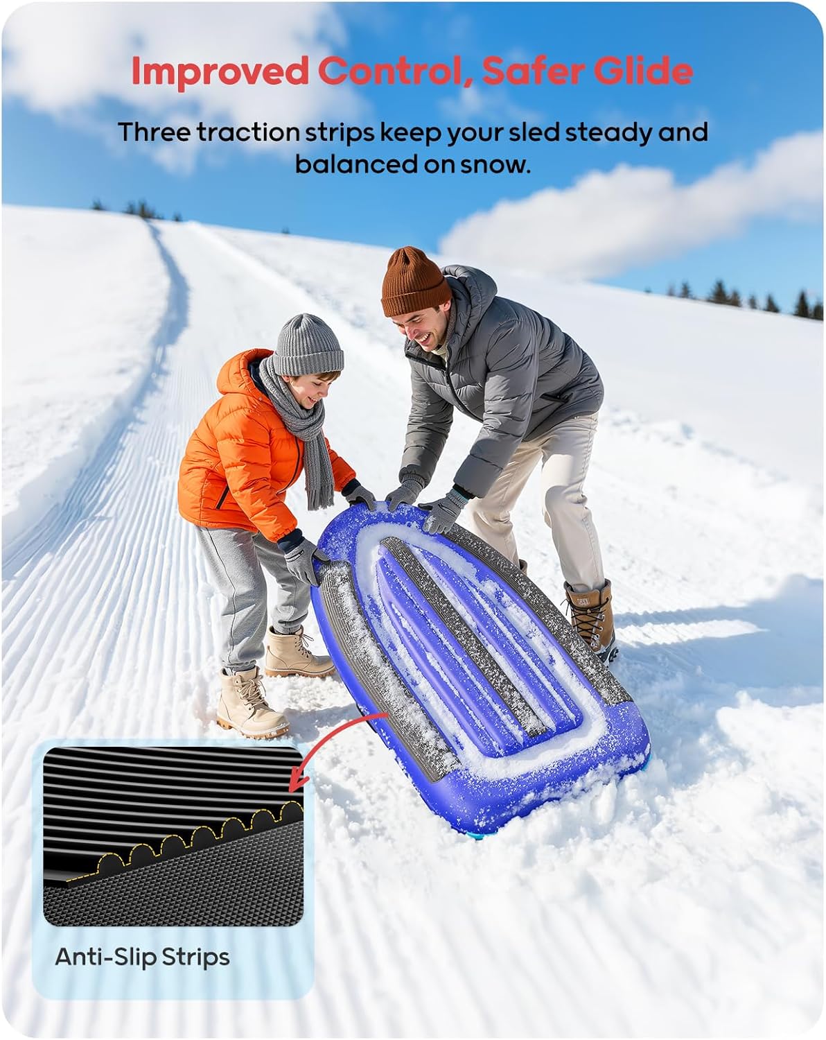 QPAU Inflatable PVC Snow Sled  - Outdoor Toys For Kids avis et prix