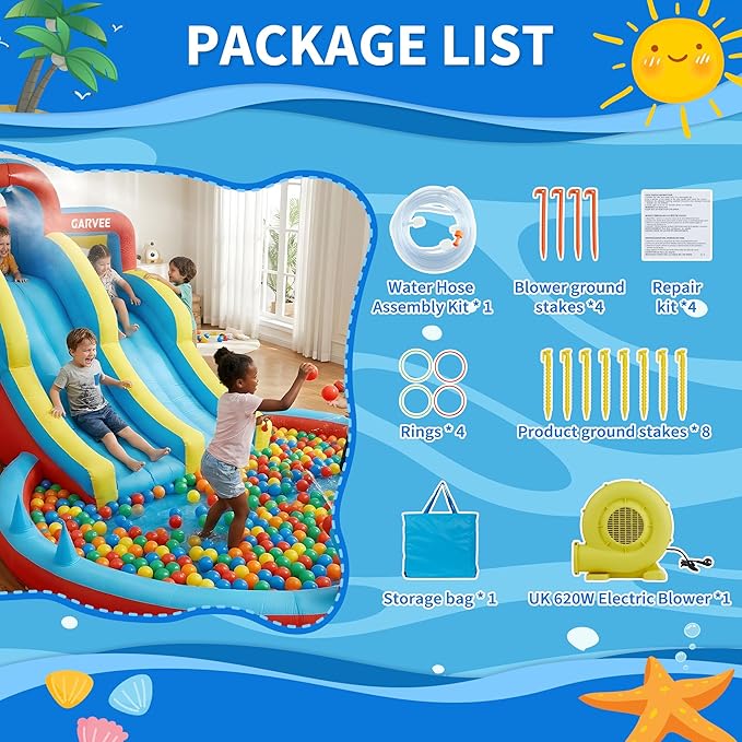 All-Season 8-in-1 Inflatable W - Kids Outdoor Playset avis et prix