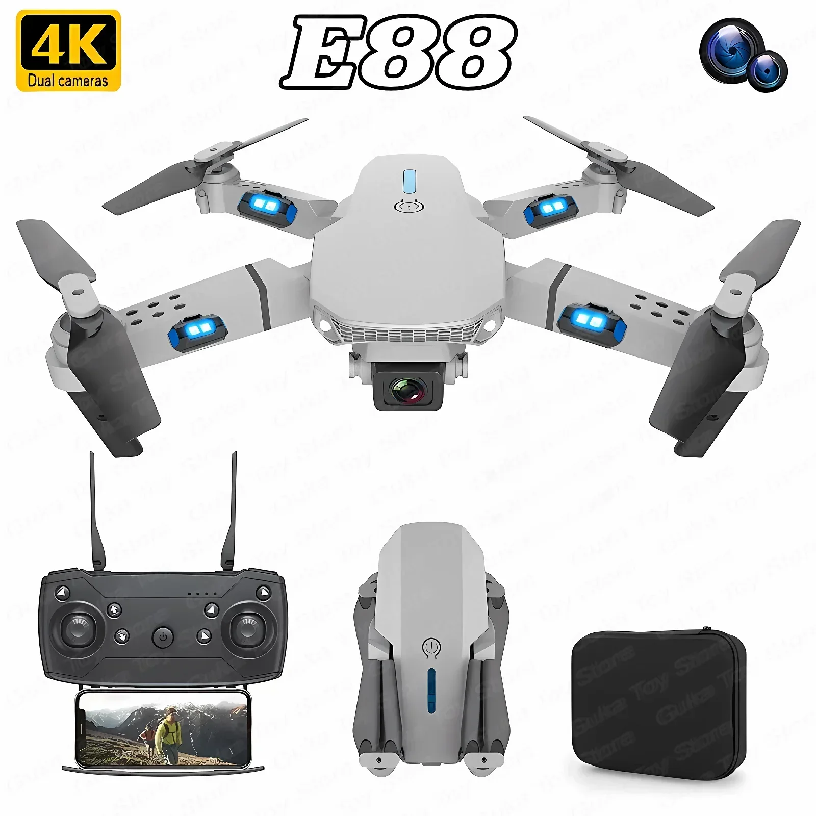 E88 Pro WIFI FPV Drone Wide An - Kids Outdoor Toy Storage avis et prix