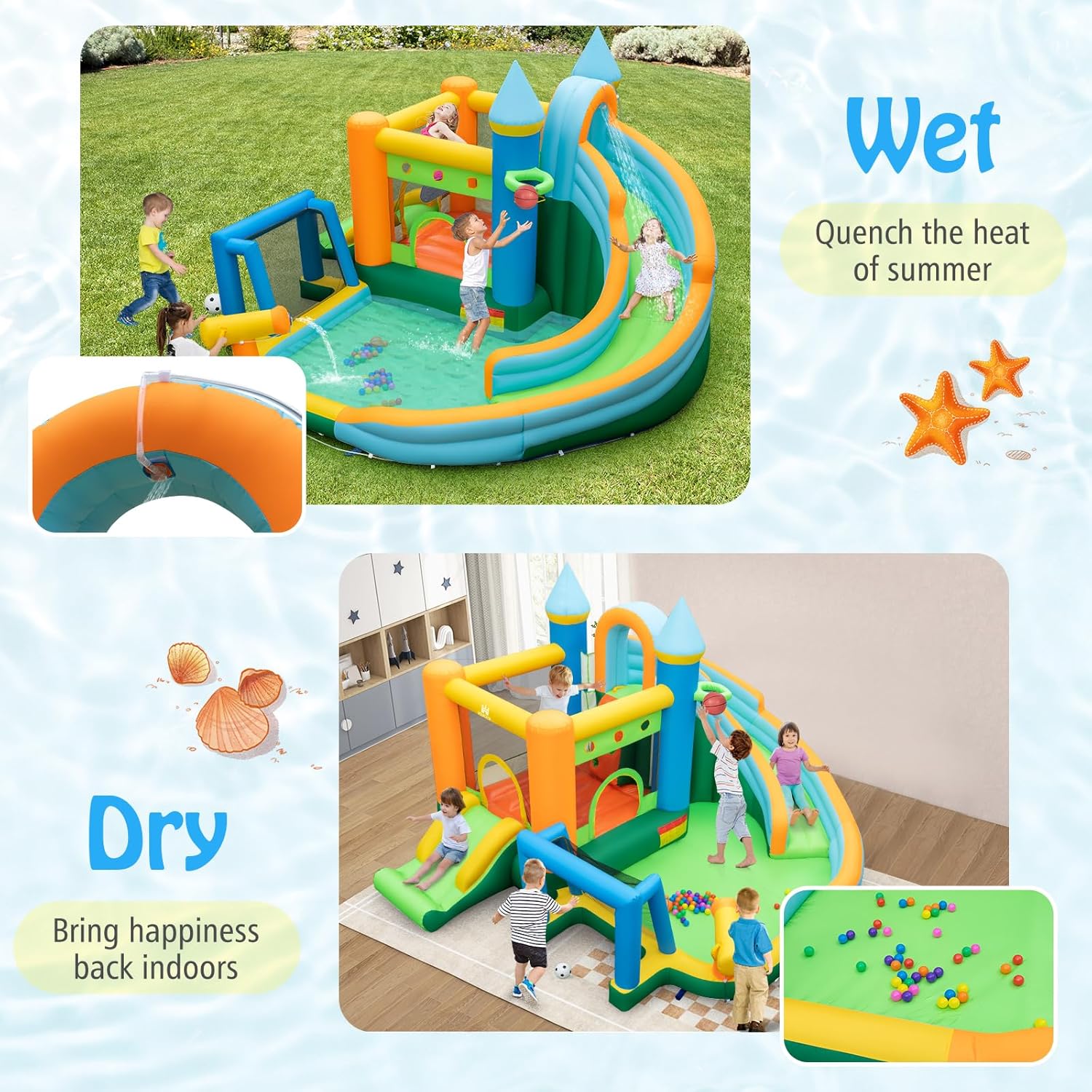 9-in-1 Inflatable Water Slide  - Kids Outdoor Gifts avis et prix