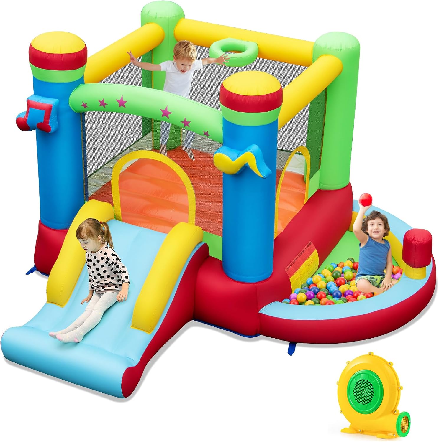 Inflatable Bounce House with B - Kids Outdoor Gifts avis et prix