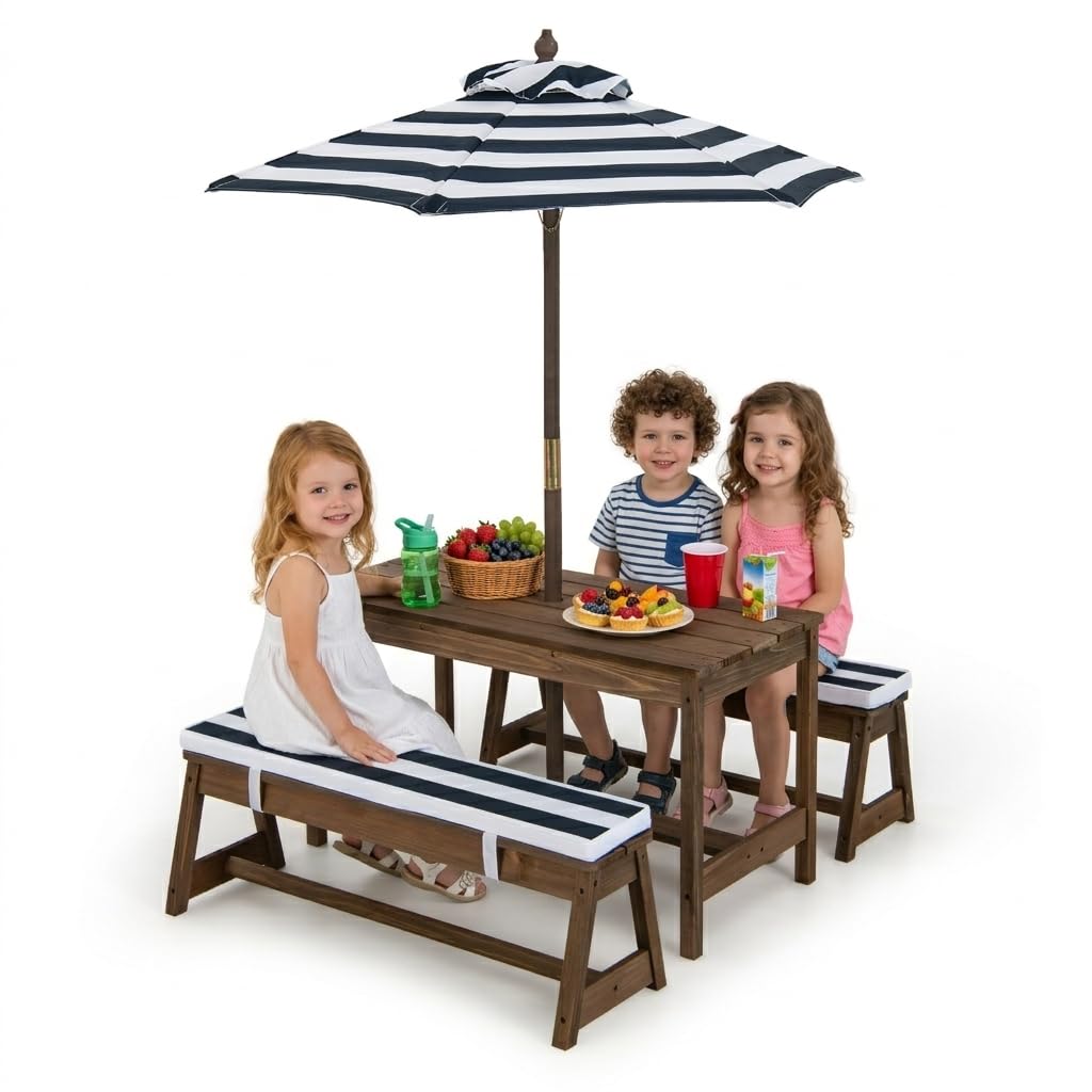 Height Adjustable Wooden Kids  - Kids Outdoor Furniture Set avis et prix