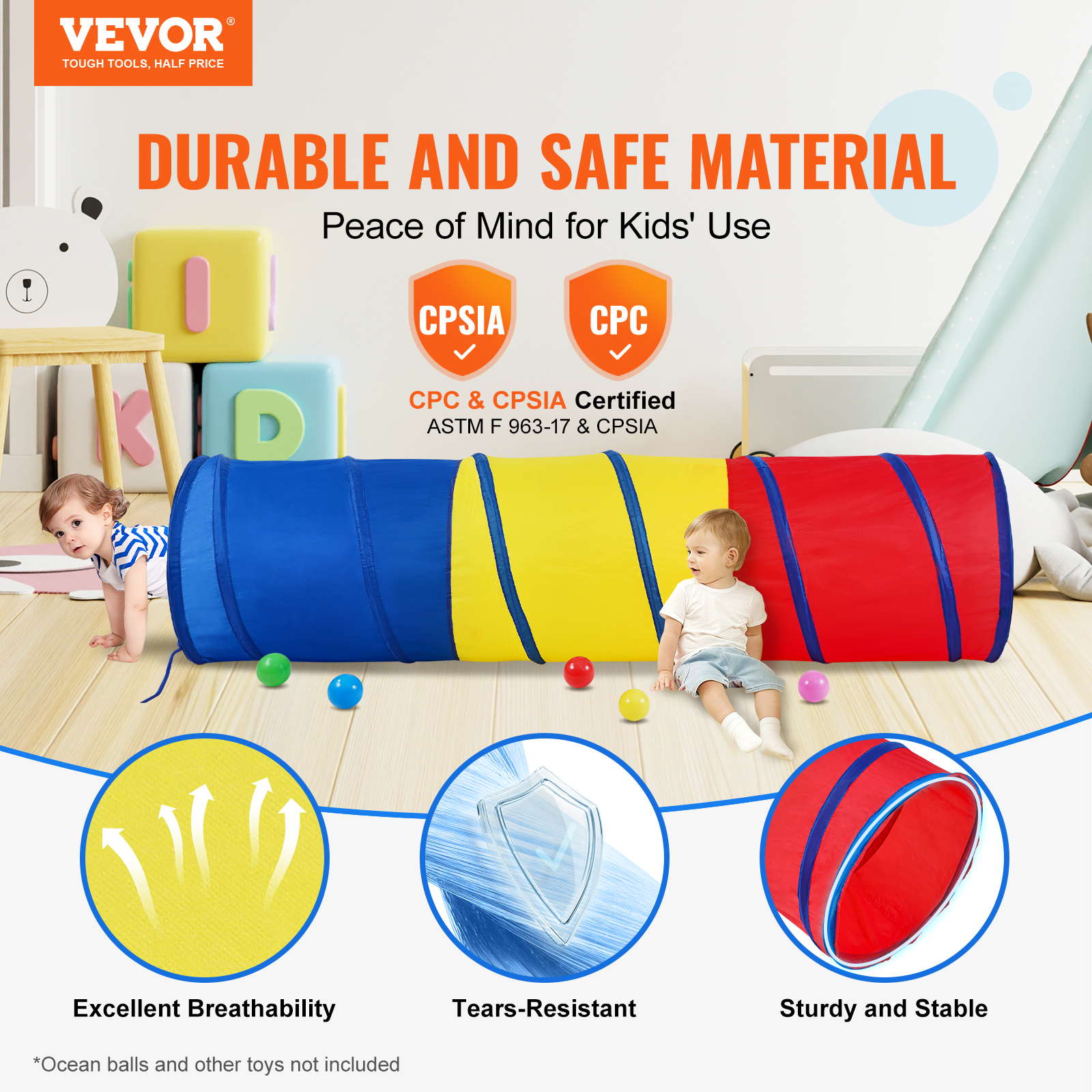 VEVOR Kids Play Tunnel Tent/ C - Kids Outdoor Teepee avis et prix