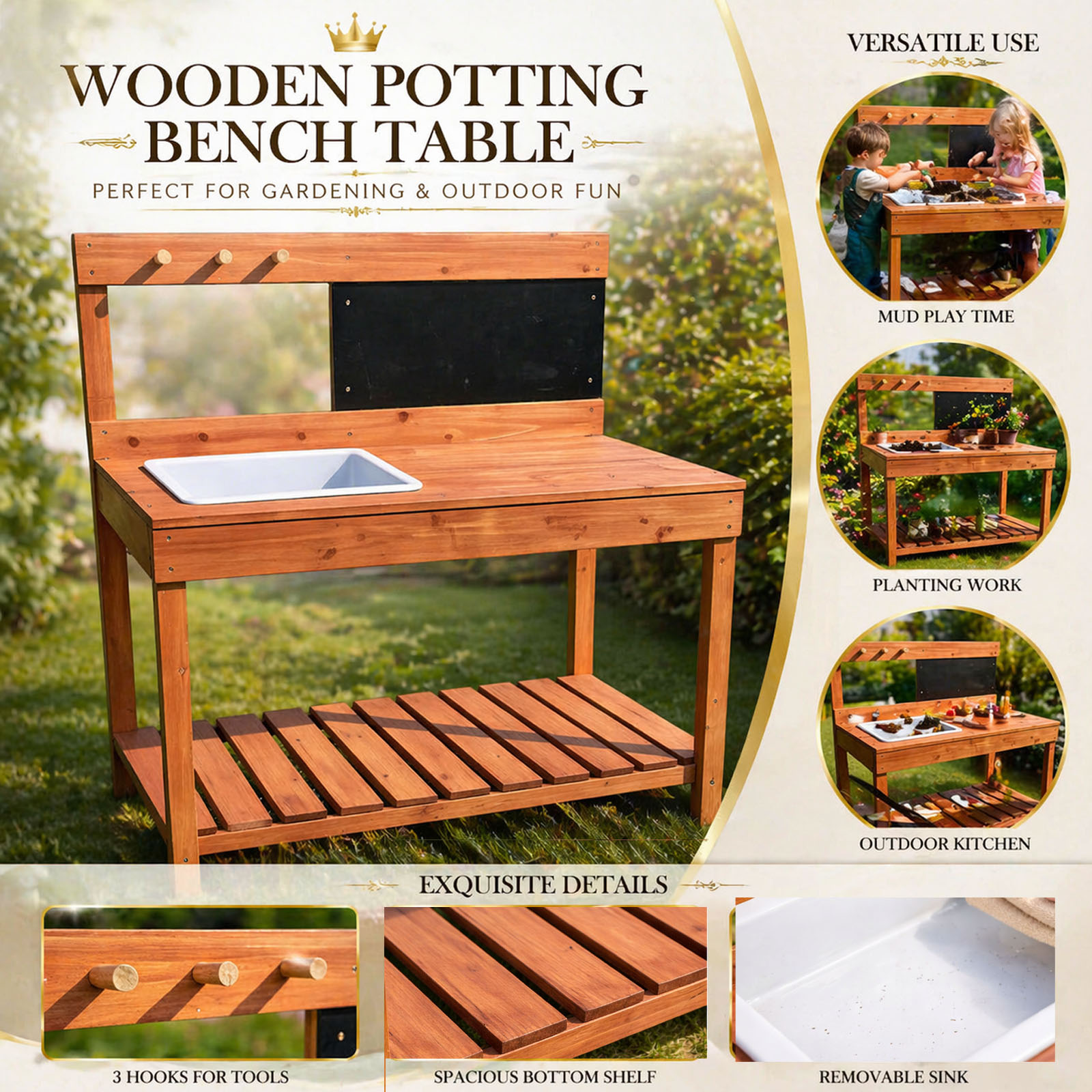 Wooden Potting Benches For Chi - Kids Outdoor Garden avis et prix