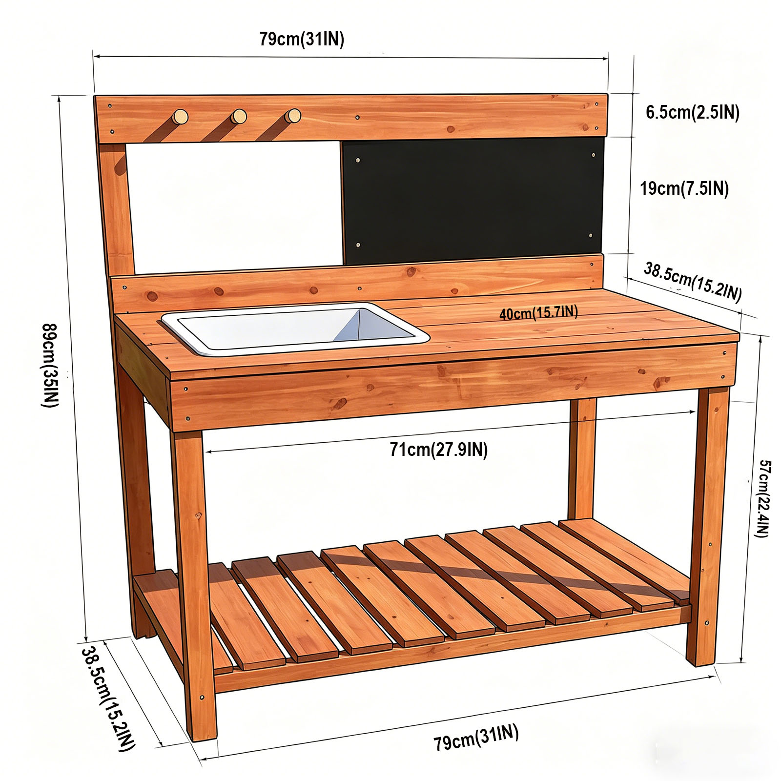 Wooden Potting Benches For Chi - Kids Outdoor Garden avis et prix