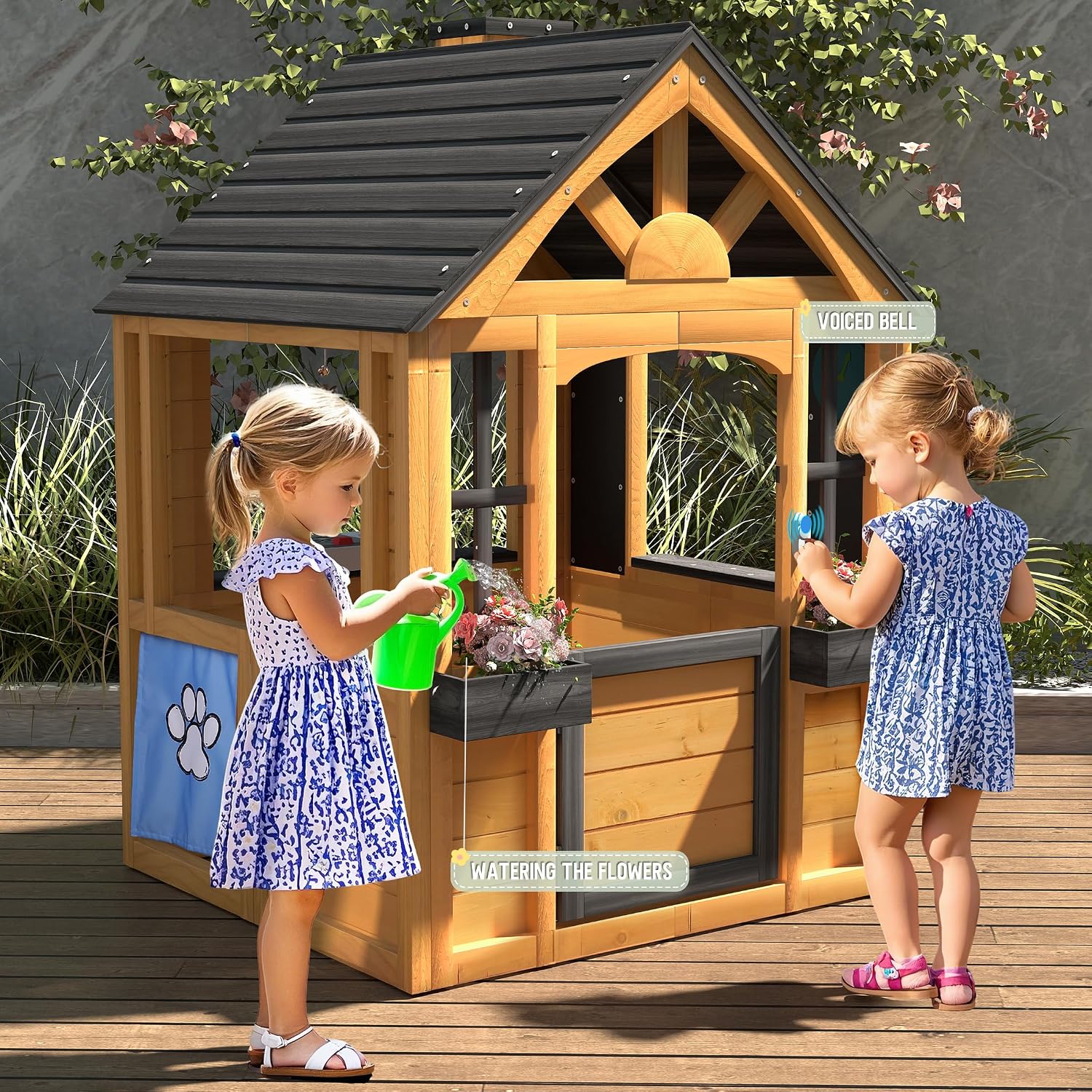 Cedar Wood Outdoor Kids Playho - Kids Outdoor Kitchen avis et prix
